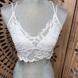 Dip White Lace Bandeau